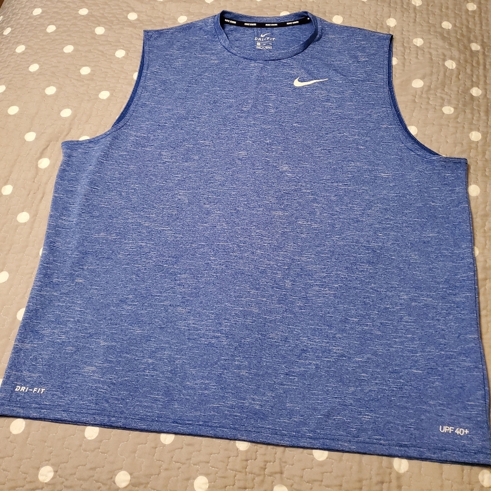 NWOT Men's Nike Blue Hydroguard Swim Tank